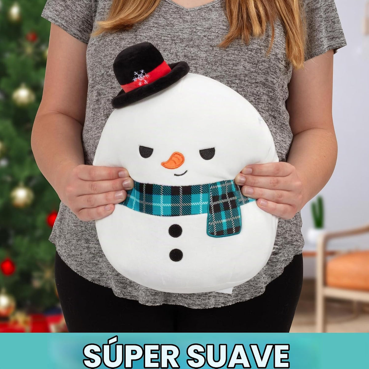 Squishmallow Ignacio Snowman Holiday Jazwares - Peluche de 10 pulgadas