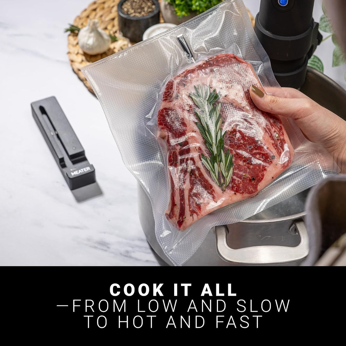MEATER SE - Termómetro inteligente inalámbrico para carne, negro, Bluetooth