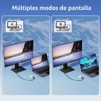 Adaptador USB C a HDMI para iPhone 17 16 15, 4K @60Hz ~ 120Hz iPhone a TV, adaptador USB C con carga rápida de 100 W, puerto USB 3.0 de 5 Gbps, dongle HDMI para iPad/TV/proyector/monitor, certificado