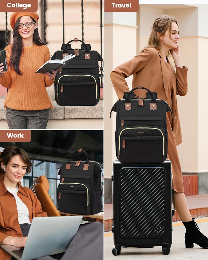 LOVEVOOK Mochila para laptop para mujer, 17.3 pulgadas, impermeable...