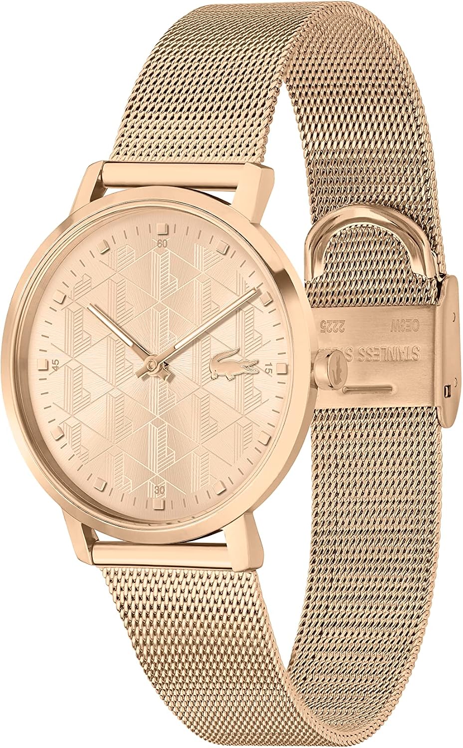 Reloj Lacoste Crocorigin para mujer con movimiento de cuarzo 2H, Acero inoxidable, Reloj de moda de pulsera, Resistente al agua hasta 3 ATM/30 metros