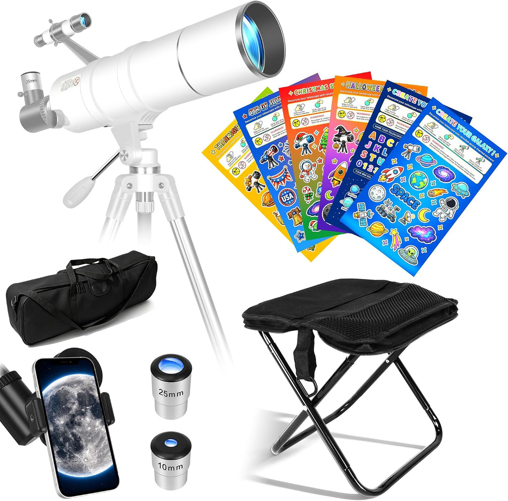 Telescopio para adultos y niños de alta potencia, 3.543 in de apertura