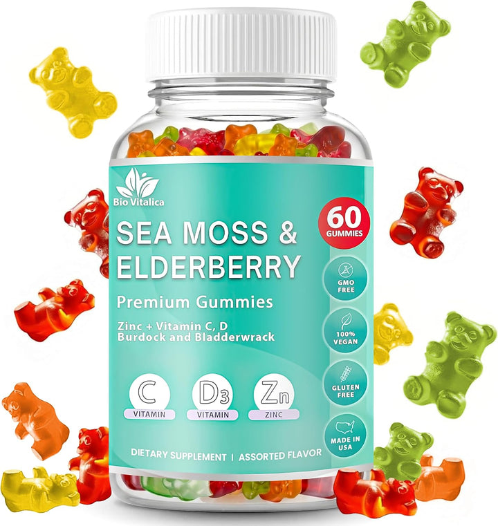 BIO VITALICA Gomitas de musgo marino con saúco BioVitalica - Vitami...