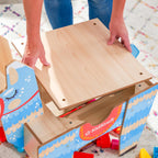 KidKraft Mesa de ladrillos de construcción con piñata de llama