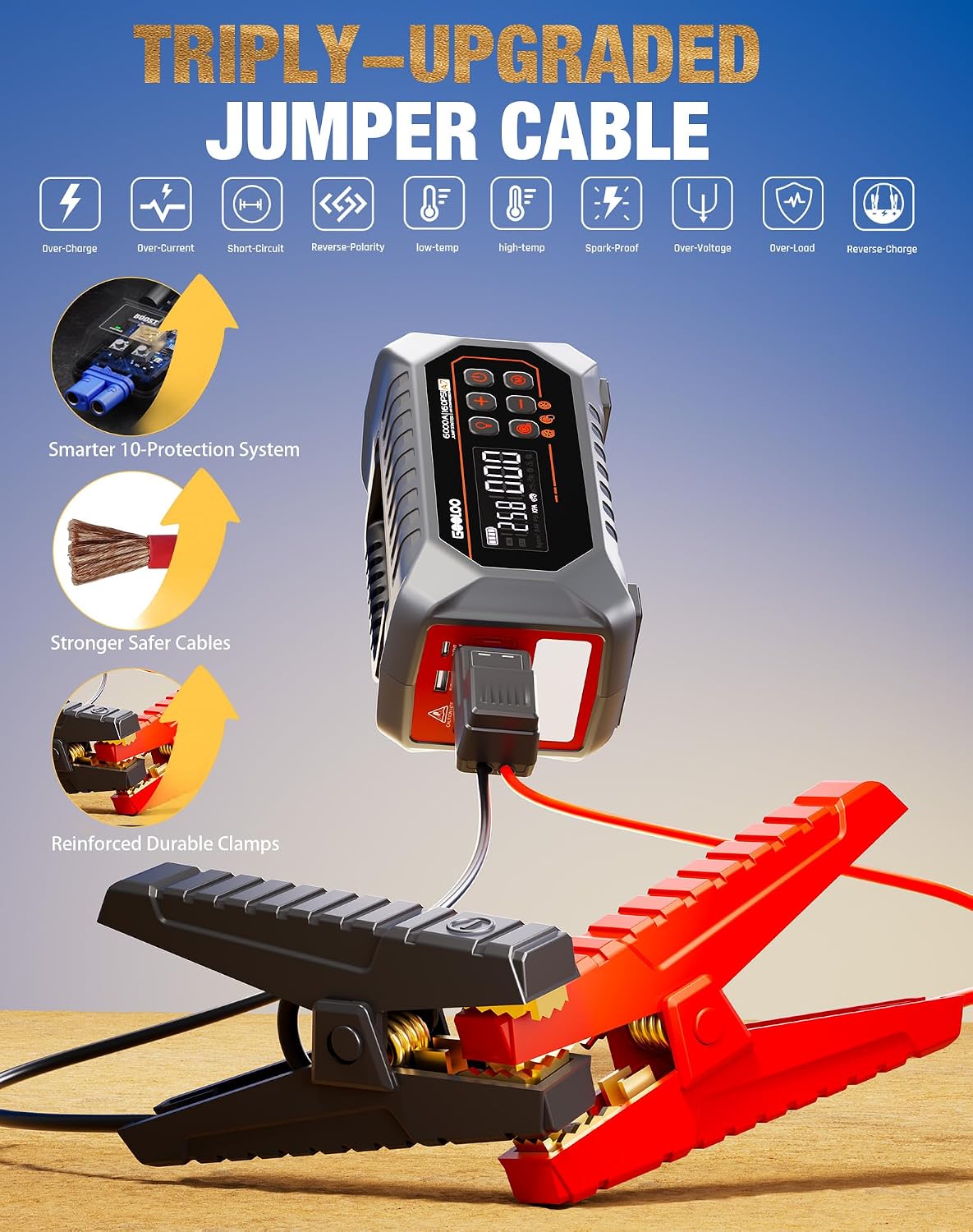 GOOLOO Arrancador de salto A7 con compresor de aire, 6000A y 160PSI...