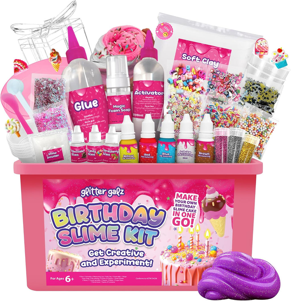 DIY Slime Making Kit, 42-Pc Birthday Kit para niñas de 8 a 12 años