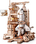 ROKR Space Shuttle 3D Wooden Puzzles para Adults Moving Building Model