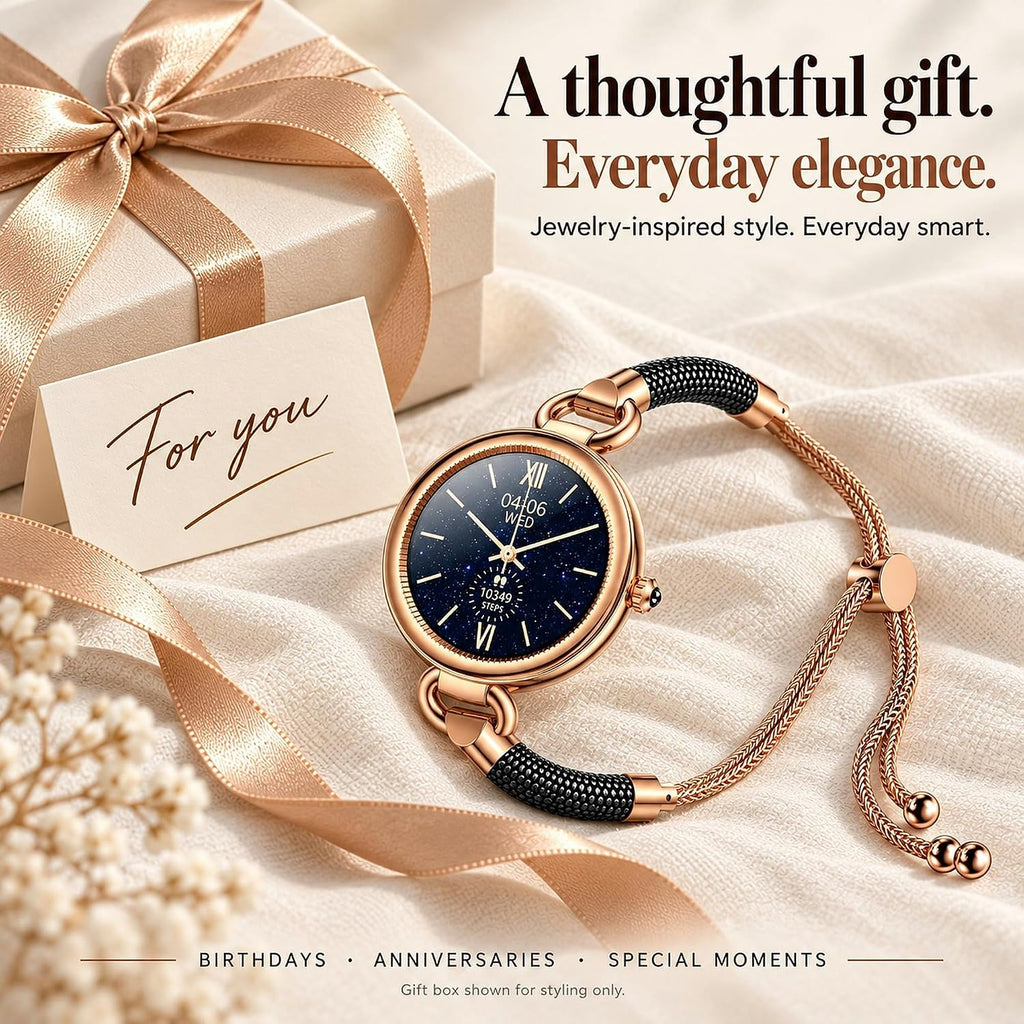 GBOOWIN - Relojes inteligentes para mujer, AMOLED de 1.19 pulgadas, IP68