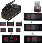 Organizador y almacenamiento para maletero de automóvil con tapa y bolsa enfriadora extraíble a prueba de fugas, accesorios para automóvil, 6 divisores extraíbles para espacio personalizado