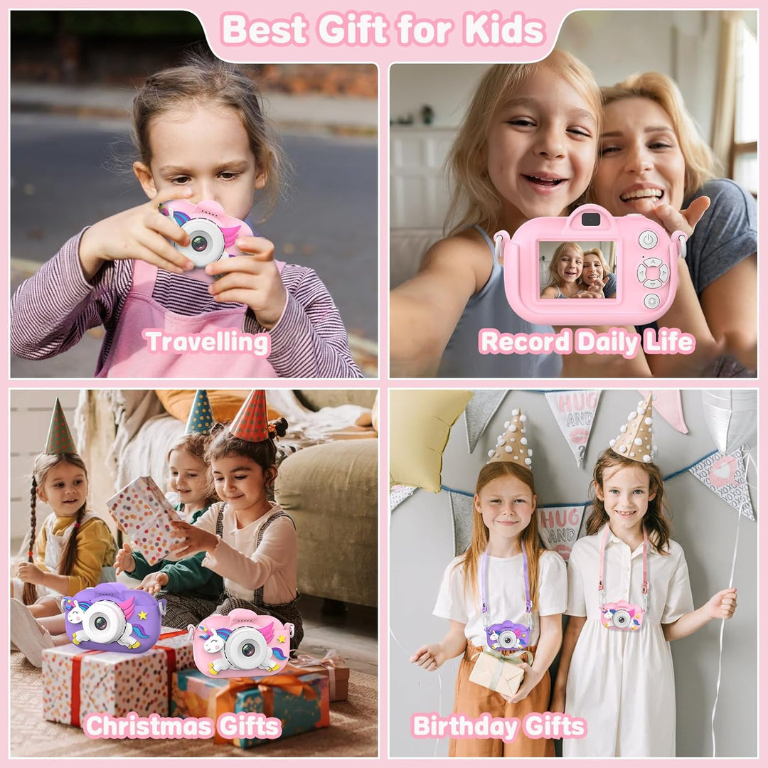 Cámara para niños para niñas, juguetes de Navidad y cumpleaños para...