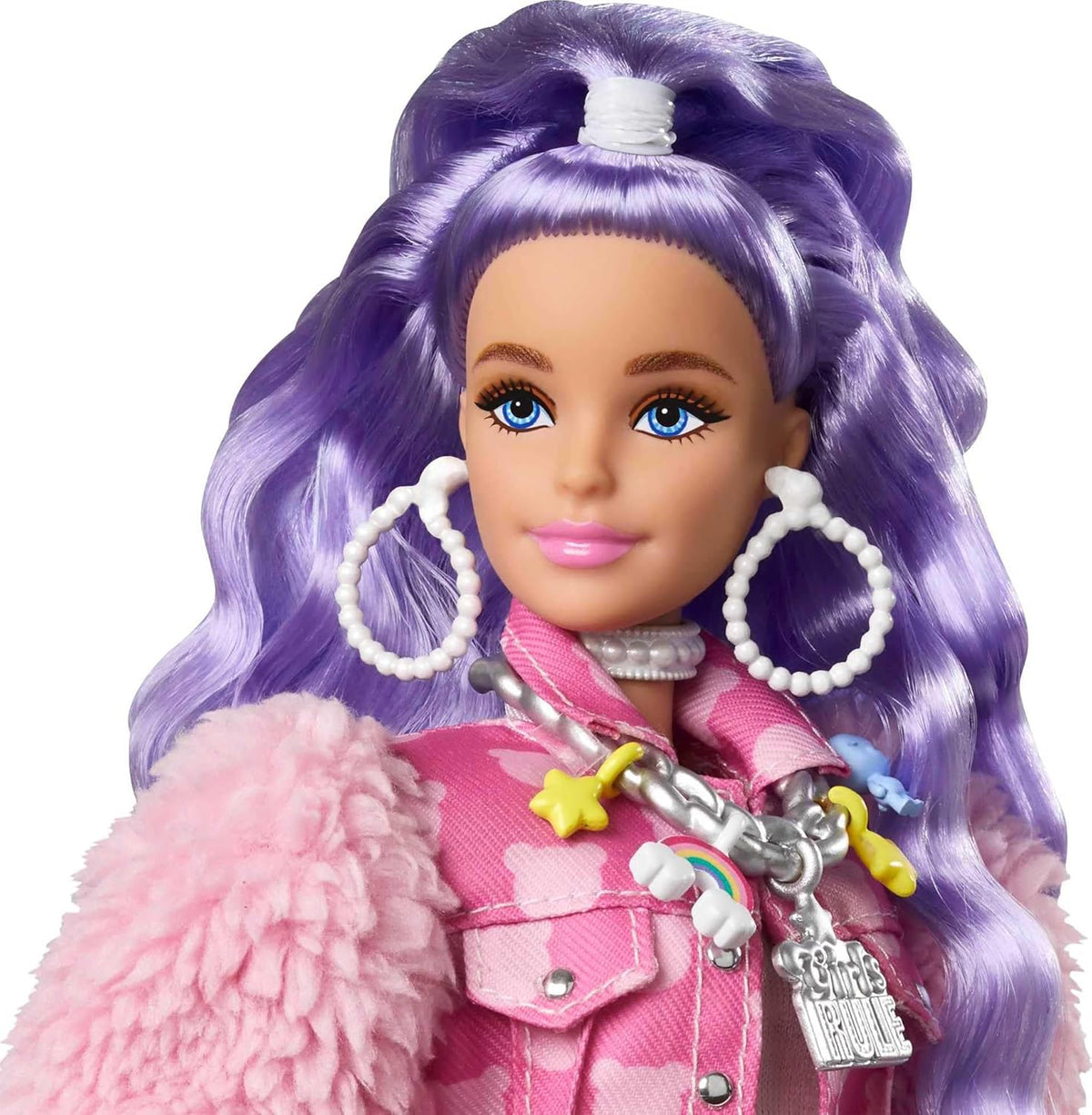 Muñeca Barbie Extra y accesorios con pelo largo color periwinkle, c...