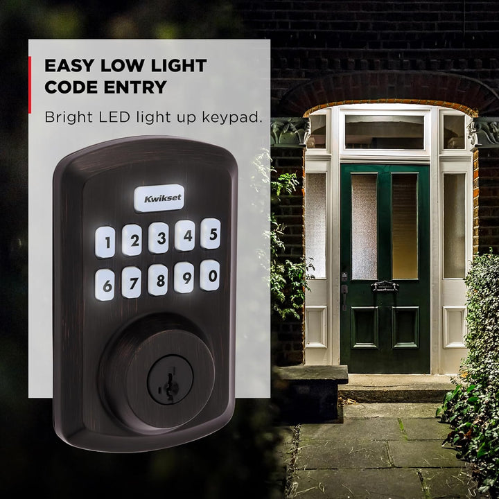 Kwikset Powerbolt 250 - Cerradura electrónica de transición con tec...