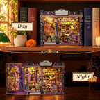 CUTEBEE Kit de rincón de libros, kit de casa en miniatura del Día de los