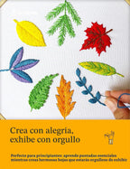Bradove Leaves y Flowers Embroidery Kit para Beginners con Patterns