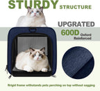 Transportador para gatos de 18 x 11 x 11 pulgadas, aprobado por aerolíneas unidas, perrera suave para mascotas