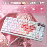 YUNZII Teclado mecánico B75 PRO MAX 75% (corazón blanco, interrupto...