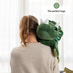 ODOXIA - Animal de peluche con peso para niños, 5.1 lbs, calmante y reconfortante, dinosaurio de felpa con peso, incluye bolsa de transporte, peluche sensorial de animales