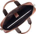 Maletín de cuero para laptop de 18 pulgadas, bolsas mensajeras para hombres y mujeres, mejor maletín de oficina, bolsa tipo satchel (marrón claro)