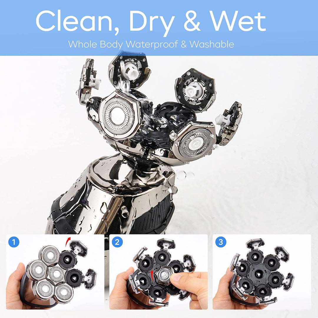 AidallsWellup Afeitadoras de cabeza 7D para hombres calvos: afeitad...