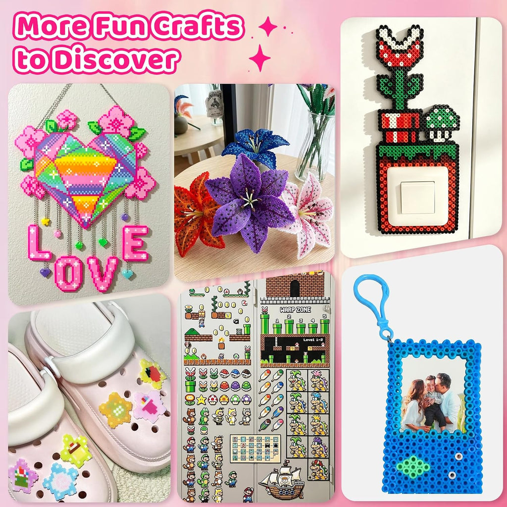 Funtopia Kit de 25600 cuentas fusibles, cuentas de 0.197 in para