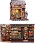 CUTEBEE Kit de rincón de libro, tienda de kimonos de Sakura japonesa, casa de muñecas en 3D, rompecabezas de madera 3D para adultos y adolescentes, decoración de estantería en miniatura, regalo ideal