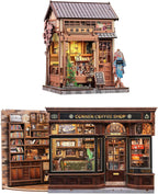 CUTEBEE Kit de rincón de libro, tienda de kimonos de Sakura japonesa, casa de muñecas en 3D, rompecabezas de madera 3D para adultos y adolescentes, decoración de estantería en miniatura, regalo ideal