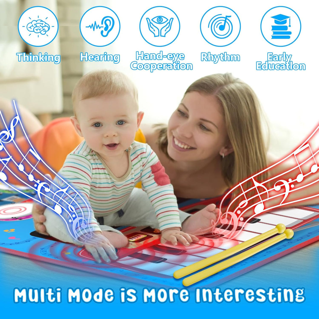 Oripira Juguetes musicales 2 en 1 para niños de 1, 2, 3, 4, 5 años,...