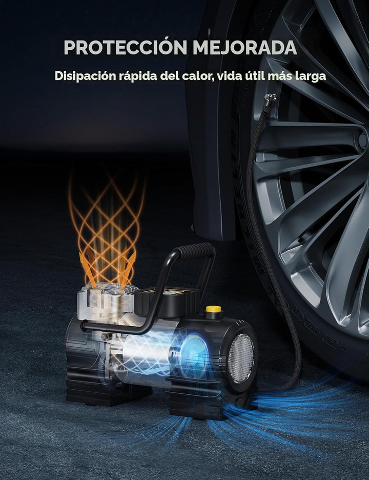 AstroAI - Compresor de aire portátil para inflar neumáticos hasta 1...