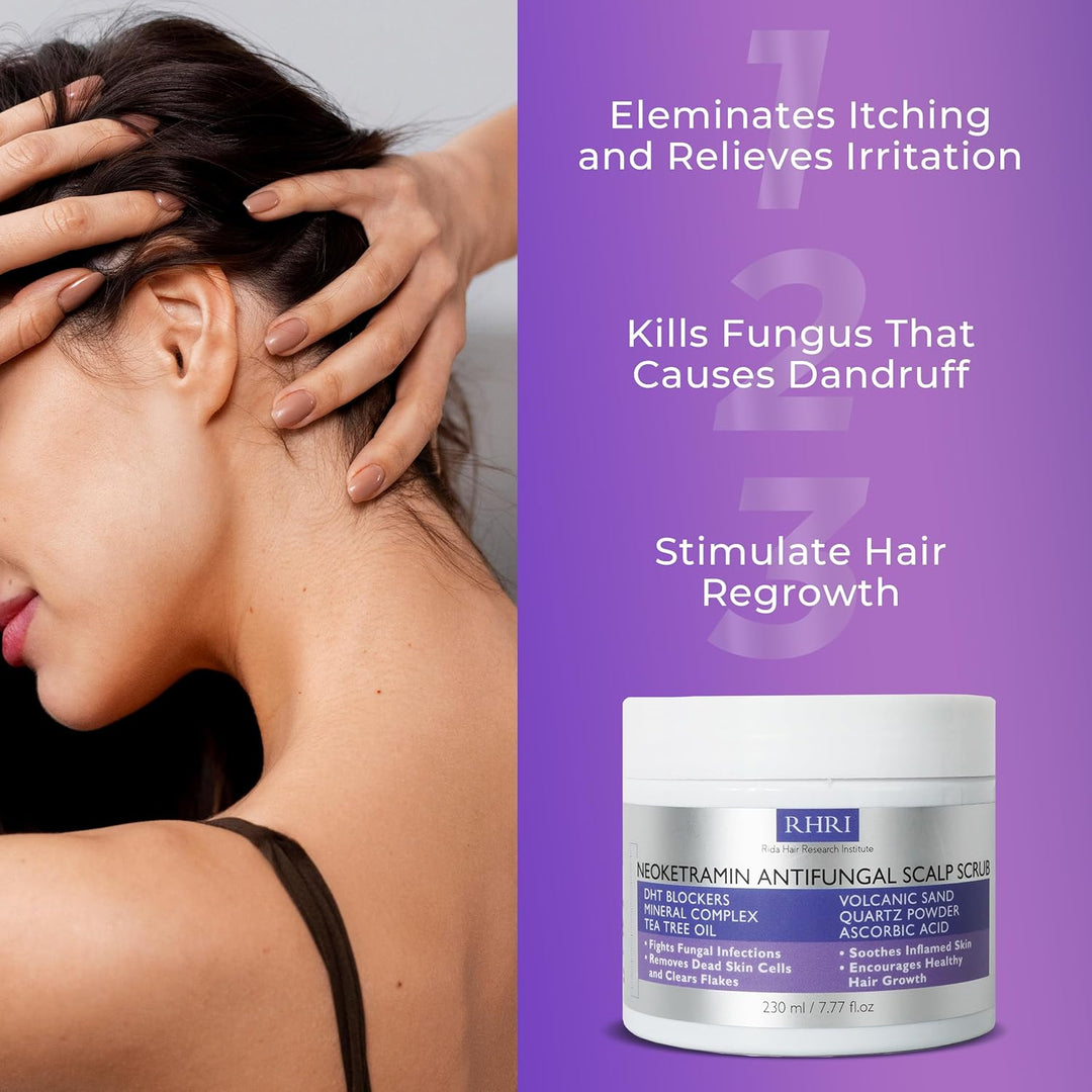 Rida Hair Research Institute Exfoliante Antifúngico para Hombres y...
