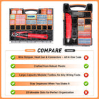 Kuject - Kit de conectores de alambre para soldadura termorretráctil, todo en uno, pelacables, pistola de calor, 2000 conectores a tope de palo de soldadura impermeables