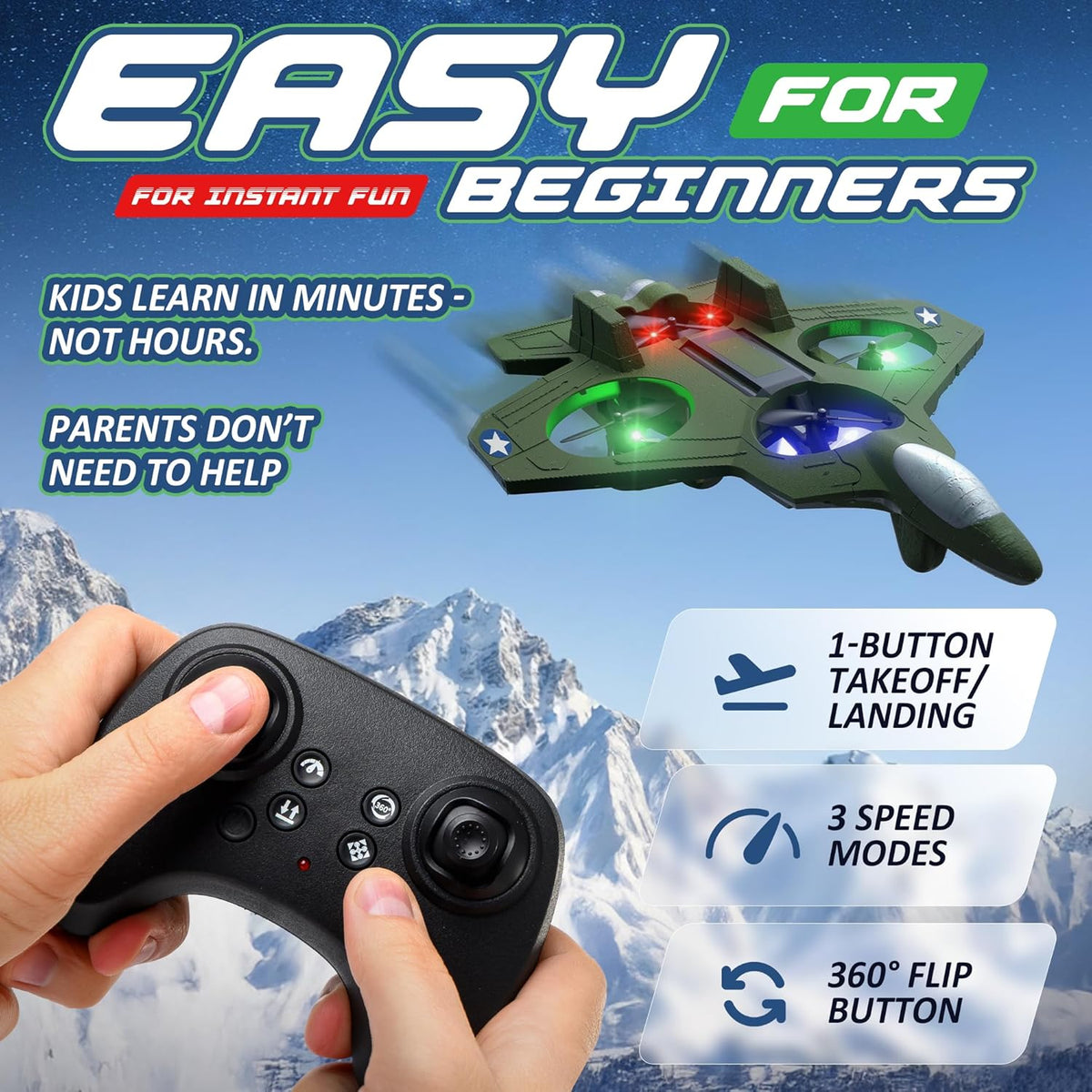 Avión de acrobacias RC Nutty Toys para niños y adultos - Vida de ba...
