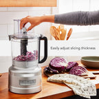 KitchenAid - Procesador de alimentos de 13 tazas, KFP1318, contorno plateado