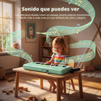 Piano de teclado de 32 teclas para niños con micrófono y altavoces
