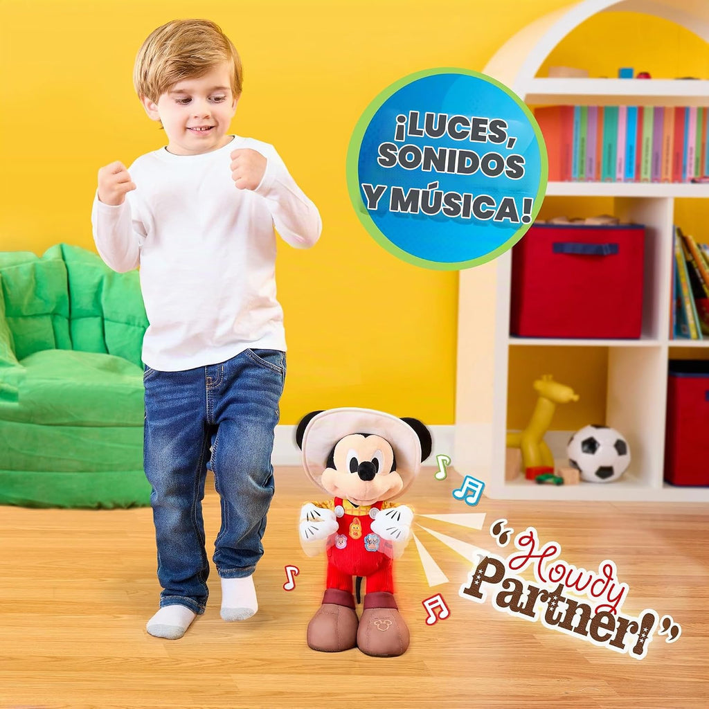 Disney Jr. Mickey Mouse Clubhouse Hoedown Throwdown Peluche con Funciones de Mickey Mouse