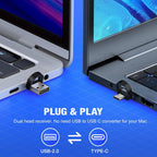 Presentador inalámbrico USB tipo C con láser, control remoto de presentación, anillo para el dedo, clicker de PowerPoint, avance de diapositivas para laptop Mac, clase de oficina