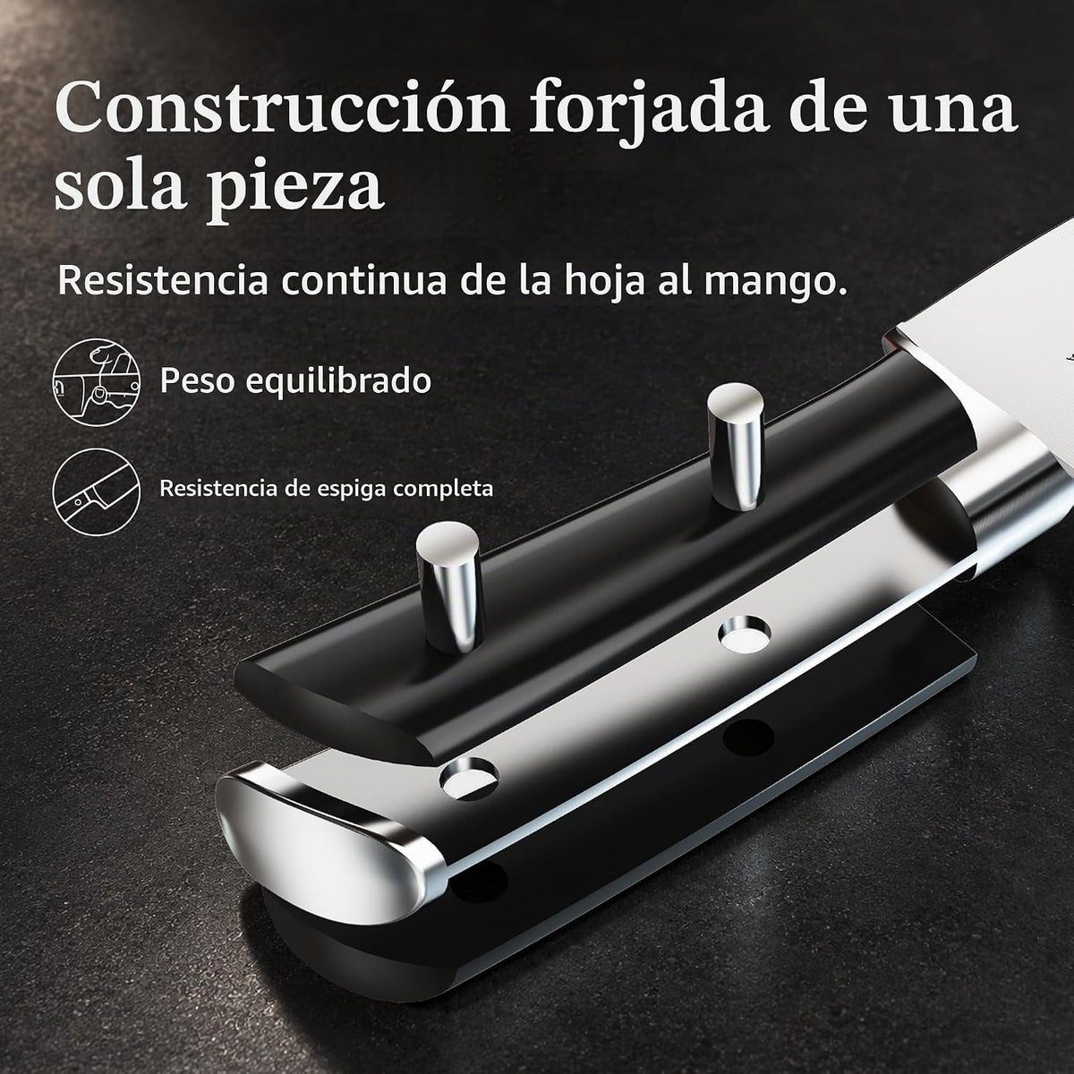 KnifeSaga - Juego de bloques de cuchillos de 15 piezas con afilador, espiga