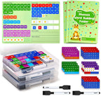 JoyCat 3 juegos de azulejos magnéticos de letras, carpeta de construcción