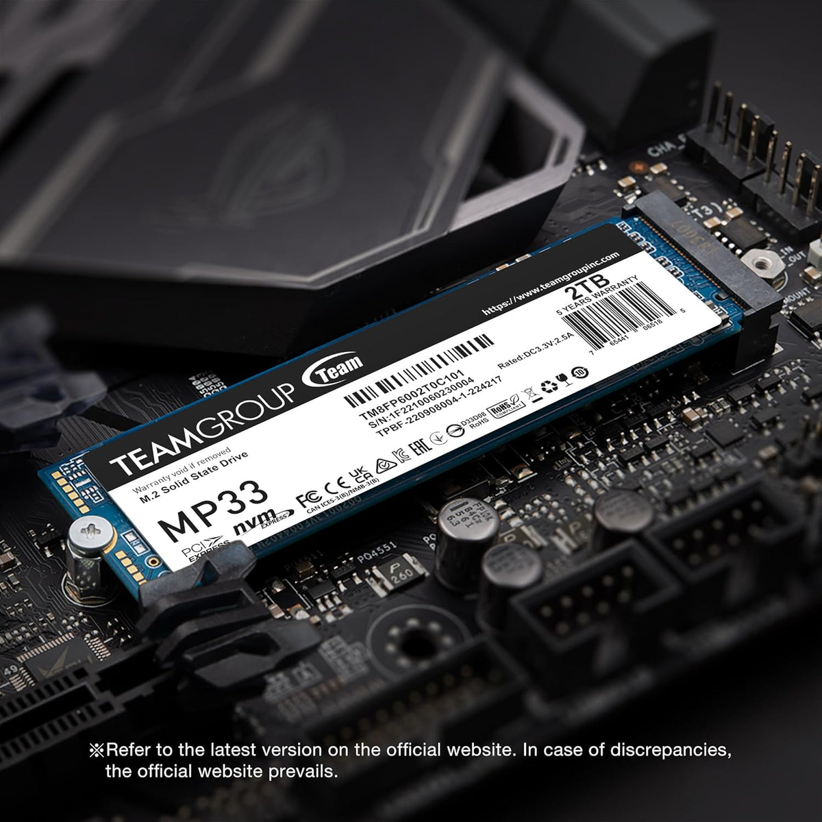 TEAMGROUP MP33 1TB con caché SLC 3D NAND TLC NVMe 1.3 PCIe Gen3x4 M...
