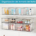 Vtopmart Paquete de 4 cajones de almacenamiento apilables grandes