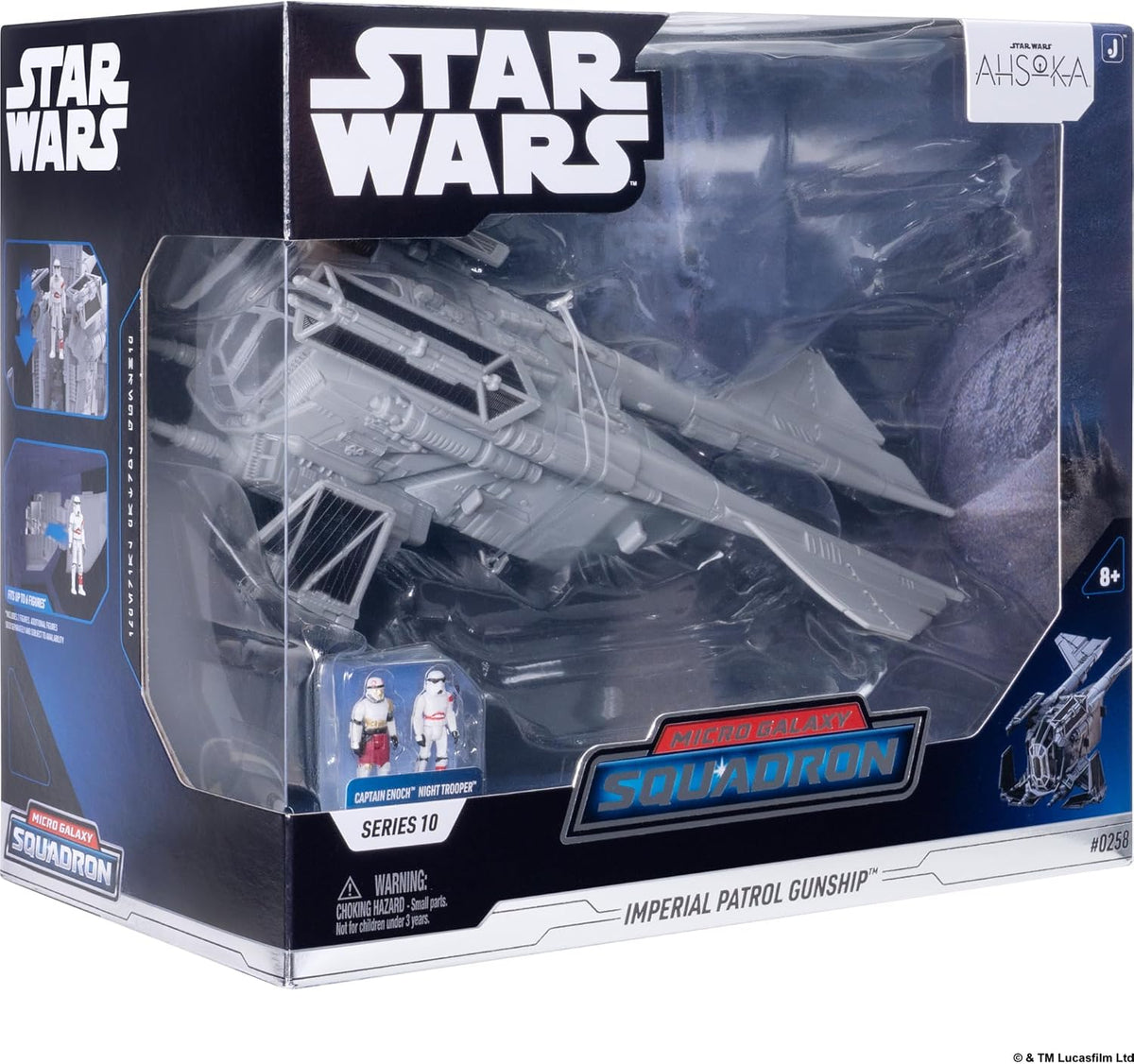 Star Wars™ Micro Galaxy Squadron Imperial Patrol Gunship - Vehículo de 8 pulgadas con dos accesorios de microfiguras de 1 pulgada