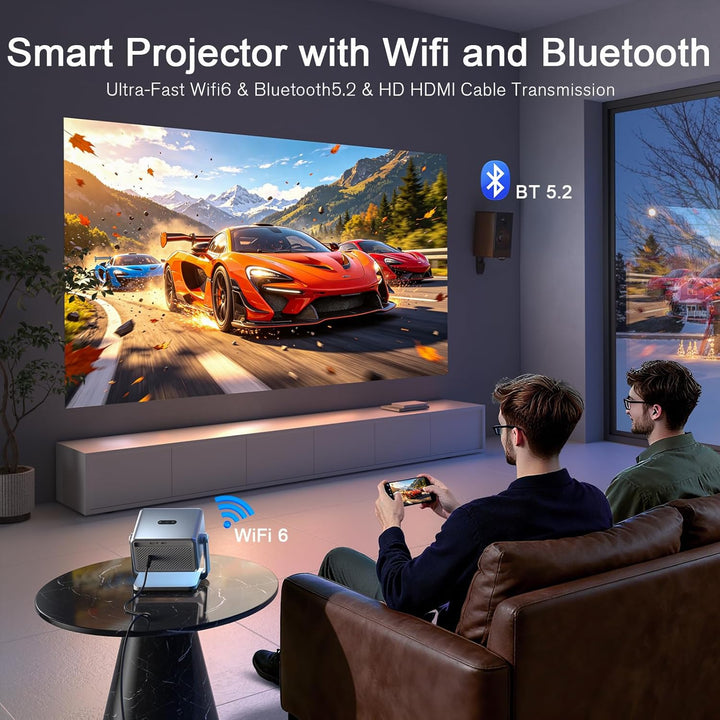 [3600 ANSI y ahora con Netflix] Proyector 4K con WiFi y Bluetooth p...