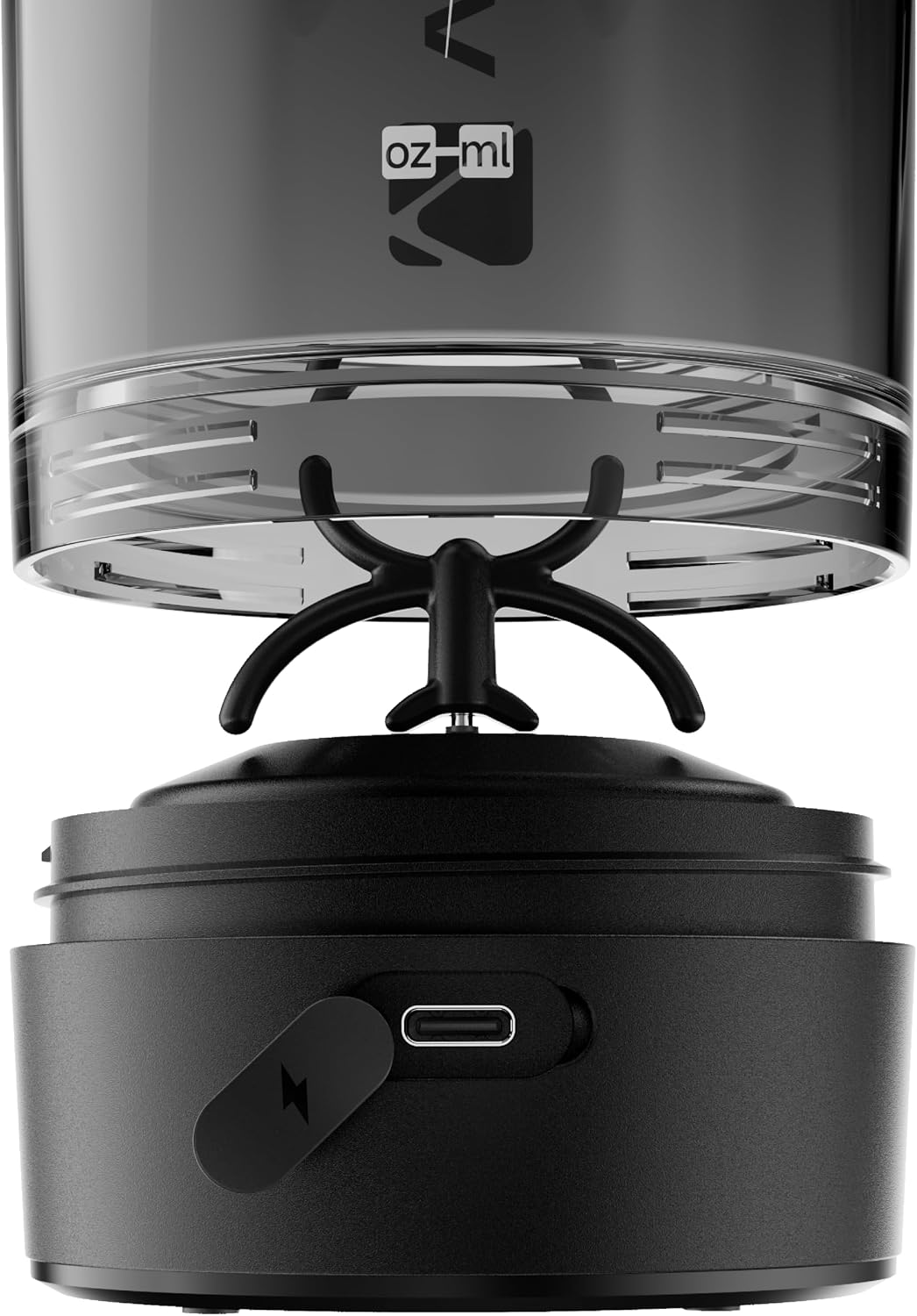 VOLTRX - Botella agitadora, mezclador eléctrico recargable con USB C de galio, para batidos de proteínas y batidos de reemplazo de comidas, sin BPA, fabricado con Tritan, 24 onzas