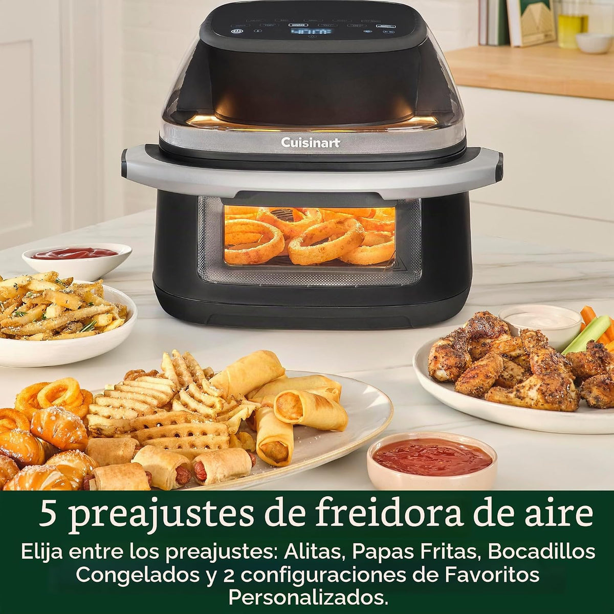 Cuisinart Freidora de aire, ventana ClearView y controles digitales, 9