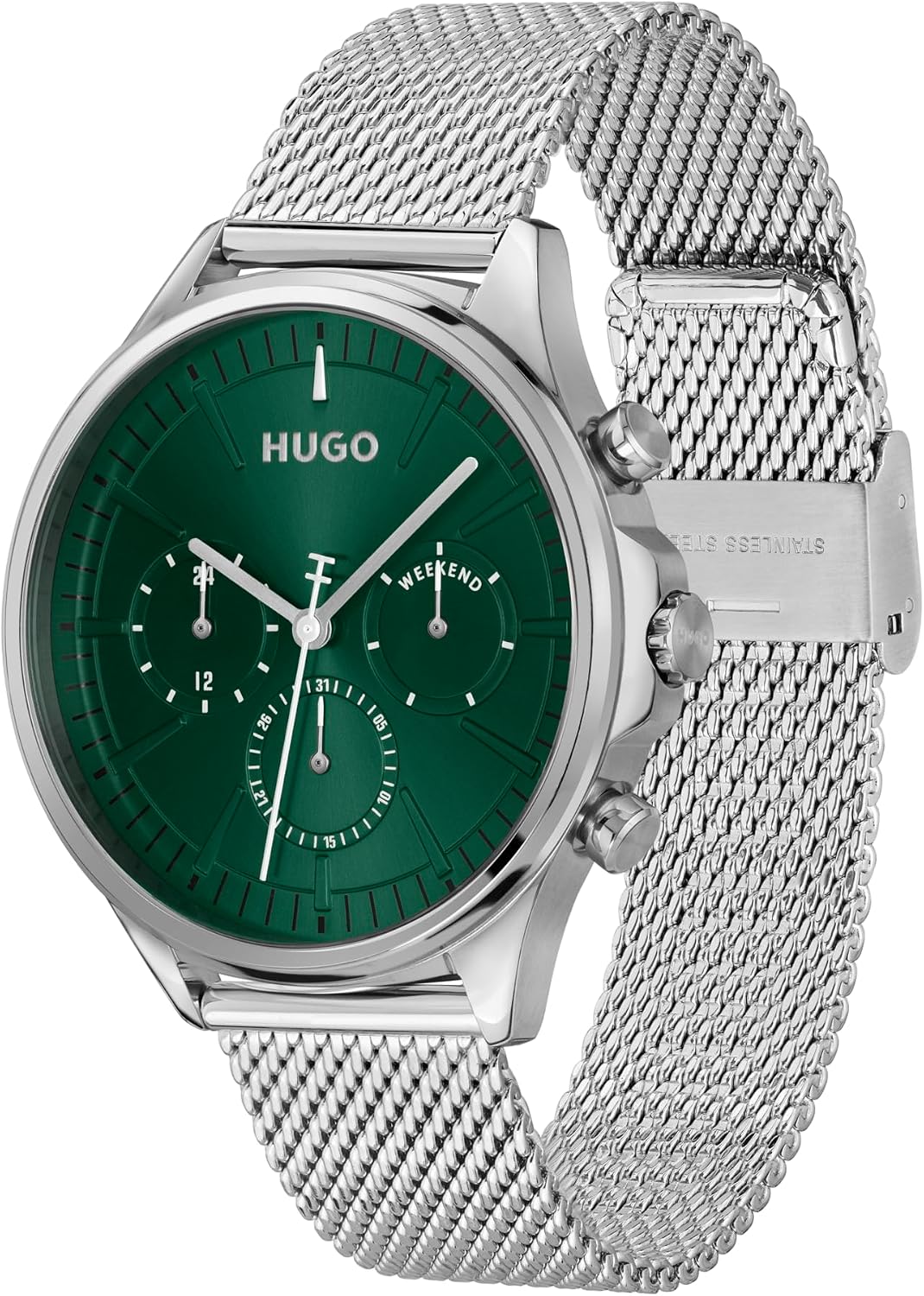 HUGO #Smash Multi Watch para hombre, caja de acero inoxidable, movimiento multifunción, diseño elegante y divertido, precisión de cuarzo, uso diario atrevido, regalo para él