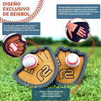Juego de pelota para lanzar y atrapar, pelotas adhesivas fáciles de usar y guante de entrenamiento de béisbol para principiantes, paleta de juguete de alta calidad que se adapta a todos los tamaños de