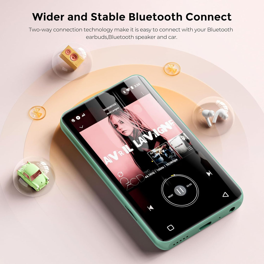 Reproductor MP3 de 160 GB con Bluetooth y WiFi, reproductor de músi...