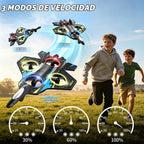 4DRC Aviones RC de espuma con control remoto para niños y adultos, avión de combate RC con luz, 360° Flip Fighter Jet Toys, Stunt Roll, regalos de juguete de avión para niños