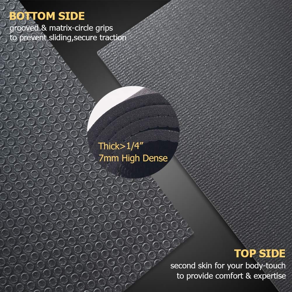GXMMAT Extra Large Exercise Mat 16'x6'/12'x6'/10'x6'/8'x6'(7mm)