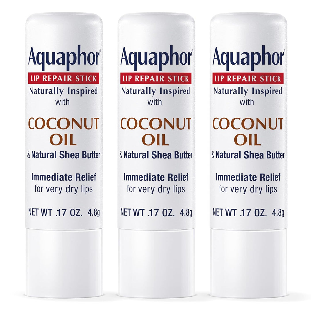 Aquaphor Barra de reparación de labios de inspiración natural con a...