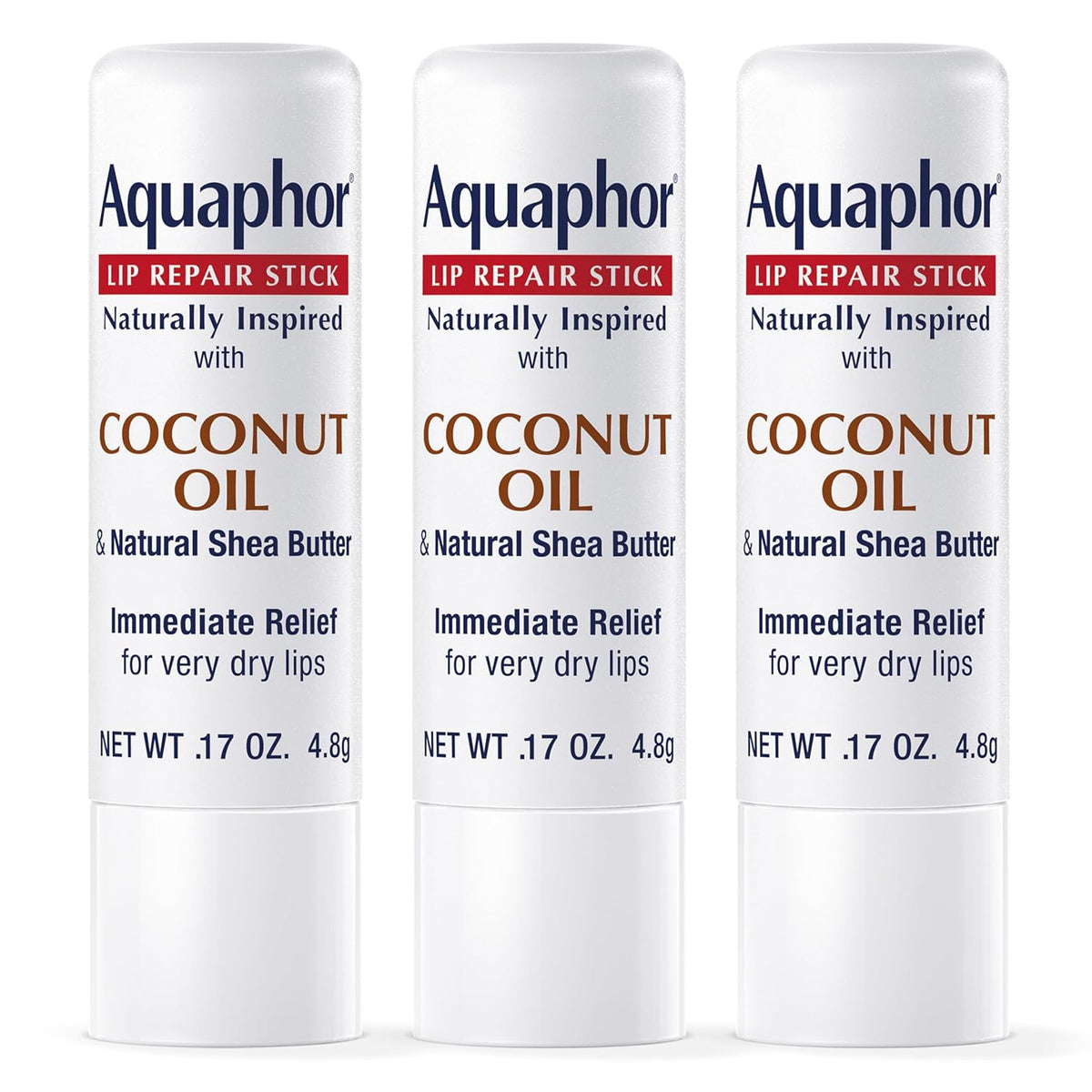 Aquaphor Barra de reparación de labios de inspiración natural con a...